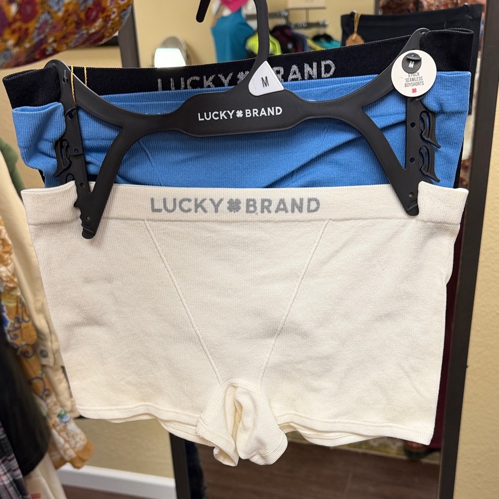 Lucky Brand Boxer Briefs - Black, Blue, Cream